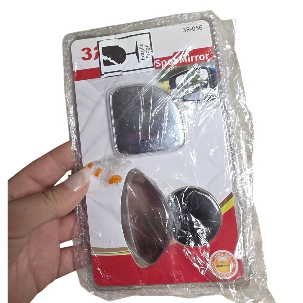Blind Spot Mirror for Car (2 Pack) - HD Frameless Wide-Angle Convex Mirror for S